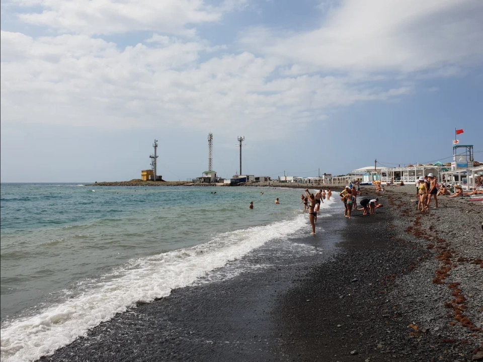 Пляж в районе автокемпинга