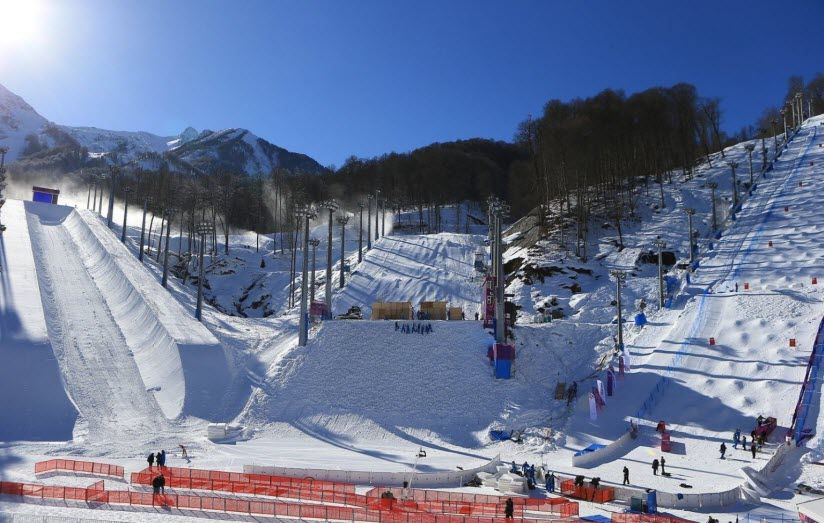 фото спусков на Розе Хутор