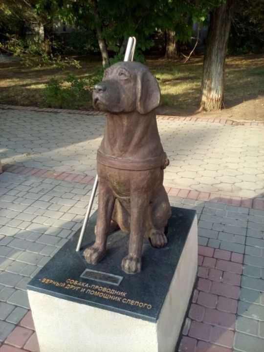 Памятник собаке-поводырю