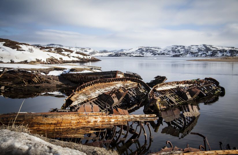 Кладбище кораблей в Териберке