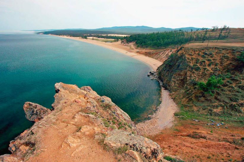 Песчаный пляж Сарайского залива