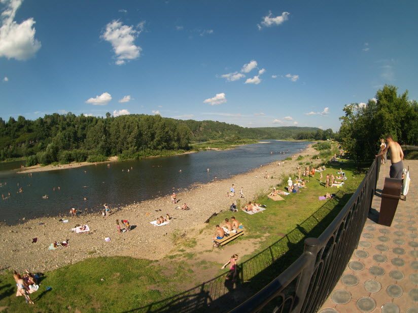 Пляж реки Уса