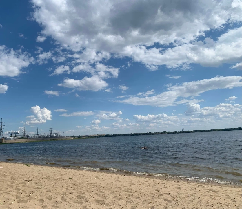 Пляж на водосбросе